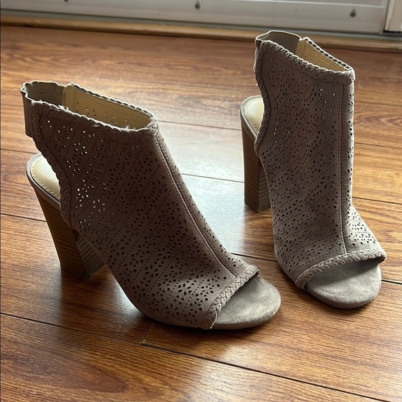 LC Lauren Conrad Hazelnut Peep Toe Boots - Picture 2 of 5